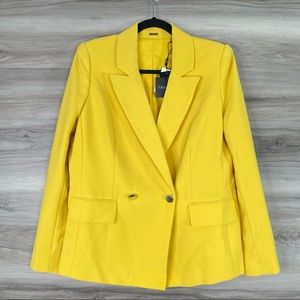 NWT Tahari Women’s Yellow Classic Blazer Sz M